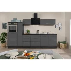 Respekta Premium Küchenzeile 300 Cm Hochbau Grau Hochglanz-Eiche Grau 20 Respekta Premium Küchenzeile 300 Cm Hochbau Grau Hochglanz-Eiche Grau -Obi Kuche Geschaft 0009 RP300HEG Kchenzeile 2
