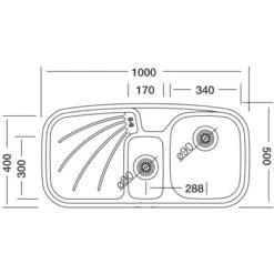 OBI Einbauspüle Quadra Duo 100 Edelstahl Eckig -Obi Kuche Geschaft 00787300264 z01 16 03 16 3