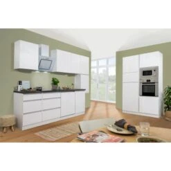 Respekta Premium Küchenzeile GLRP395HWWGKE 395 Cm Weiß Hochglanz -Obi Kuche Geschaft 020 Doppelblockgeschlossen 4