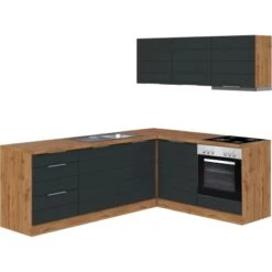 Held Möbel Winkelküche 240 Cm - 180 Cm Matt Grau-Wotaneiche -Obi Kuche Geschaft 024 11016600 1013.6293 1 2