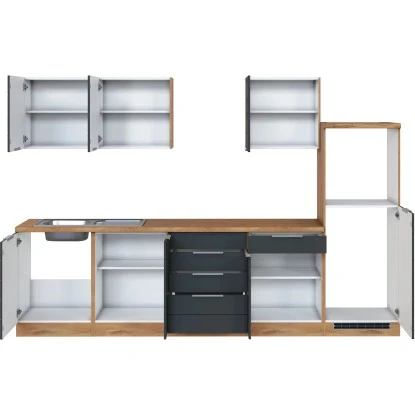 Held Möbel Küchenzeile 300 Cm Matt Grau-Wotaneiche Ohne E-Geräte 7 Held Möbel Küchenzeile 300 Cm Matt Grau-Wotaneiche Ohne E-Geräte – Bild 5