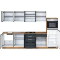 Held Möbel Küchenzeile 300 Cm Matt Grau-Wotaneiche -Obi Kuche Geschaft 040 11016600 1017.6293 2 4