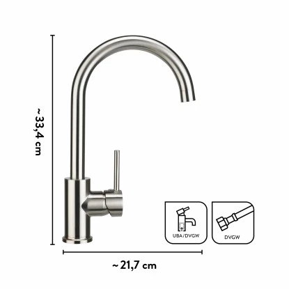 Baliv Küchenarmatur KI-1832 Edelstahl 6 Baliv Küchenarmatur KI-1832 Edelstahl – Bild 4