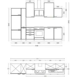 Flex-Well Exclusiv Küchenzeile Capri 310 Cm Schwarz Matt-Endgrain Oak 25 Flex-Well Exclusiv Küchenzeile Capri 310 Cm Schwarz Matt-Endgrain Oak -Obi Kuche Geschaft 051 VM G3102604013 28mmAPL