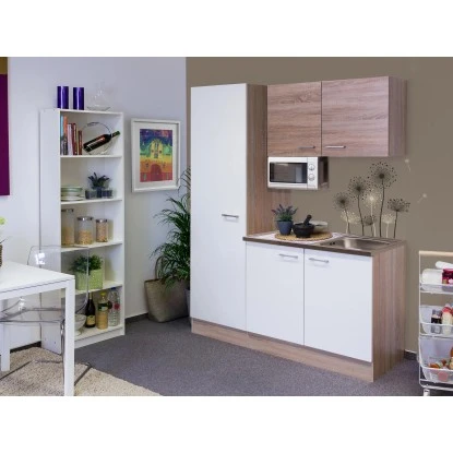 Flex-Well Singleküche 150 Cm Florida Weiß-Sonoma Eiche 3 Flex-Well Singleküche 150 Cm Florida Weiß-Sonoma Eiche