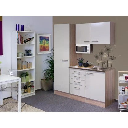 Flex-Well Singleküche 150 Cm Orlando Kaschmir Glanz-Sonome Eiche 3 Flex-Well Singleküche 150 Cm Orlando Kaschmir Glanz-Sonome Eiche