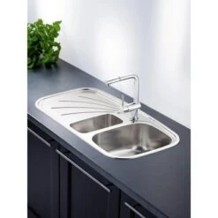 OBI Einbauspüle Quadra Duo 100 Edelstahl Eckig -Obi Kuche Geschaft 0787300264 ab01 16 03 16 2