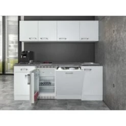 Flex-Well Exclusiv Büroküche Joelina 210 Cm Weiß