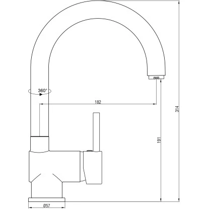 Verosan Küchenarmatur Prag Niederdruck Rund Chrom 4 Verosan Küchenarmatur Prag Niederdruck Rund Chrom – Bild 2