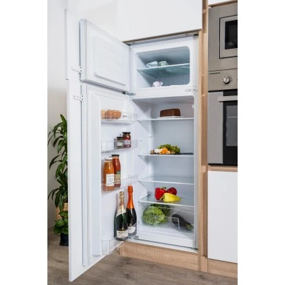 Respekta Premium Küchenzeile Grifflos 435 Cm Weiß Hochglanz-Eiche Sägerau 13 Respekta Premium Küchenzeile Grifflos 435 Cm Weiß Hochglanz-Eiche Sägerau – Bild 11