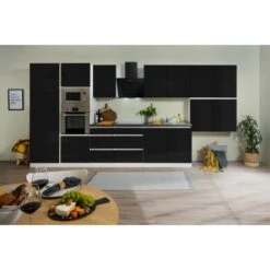 Respekta Premium Küchenzeile Grifflos 435 Cm Schwarz Hochglanz-Weiß 20 Respekta Premium Küchenzeile Grifflos 435 Cm Schwarz Hochglanz-Weiß -Obi Kuche Geschaft 12275 4384 GLRP435HWSGKE 2