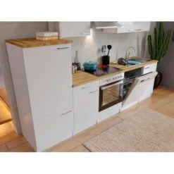 Respekta Economy Küchenzeile KB280WWC 280 Cm Weiß -Obi Kuche Geschaft 1316 4384 neu KB280WWCG 03