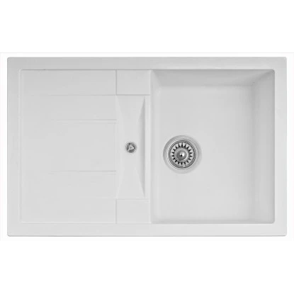 OBI Einbauspüle Quadra Basic 78 Granitverbundwerkstoff Weiß 3 OBI Einbauspüle Quadra Basic 78 Granitverbundwerkstoff Weiß