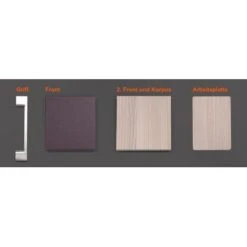 Flex-Well Exclusiv Musterpaket Küchenzeile Focus Akazie Aubergine-Akazie NB