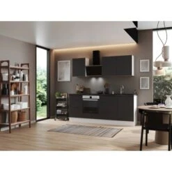 Respekta Selection Küchenzeile Elisabeth RS220WGH 220 Cm Grau-Weiß