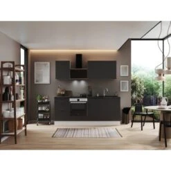 Respekta Selection Küchenzeile Elisabeth RS220WGH 220 Cm Grau-Weiß -Obi Kuche Geschaft 145302 4384 4