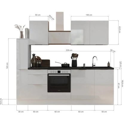 Respekta Selection Küchenzeile Elisabeth RS250WAH 250 Cm Artisan Eiche Nb.-Weiß 5 Respekta Selection Küchenzeile Elisabeth RS250WAH 250 Cm Artisan Eiche Nb.-Weiß – Bild 3