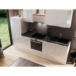 Respekta Selection Küchenzeile Elisabeth RS280WWH 280 Cm Weiß -Obi Kuche Geschaft 145364 4384 6