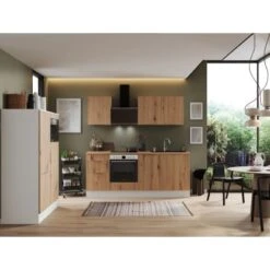 Respekta Selection Küchenzeile Elisabeth RS340WAH 340 Cm Artisan Eiche Nb.-Weiß -Obi Kuche Geschaft 145406 4384 4