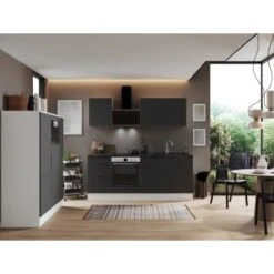 Respekta Selection Küchenzeile Elisabeth RS370WGH 370 Cm Grau-Weiß -Obi Kuche Geschaft 145413 4384 4