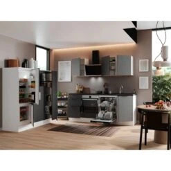 Respekta Selection Küchenzeile Elisabeth RS370WGH 370 Cm Grau-Weiß -Obi Kuche Geschaft 145413 4384 5