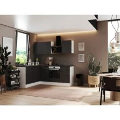 Respekta Selection Winkelküche Elisabeth RSL220WGH 220 Cm Grau-Weiß