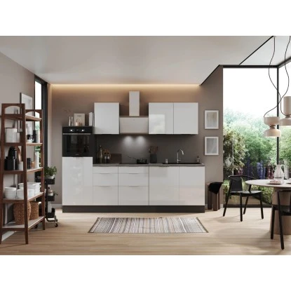 Respekta Selection Küchenzeile Elisabeth RS280HGWH 280 Cm Weiß-Grau 6 Respekta Selection Küchenzeile Elisabeth RS280HGWH 280 Cm Weiß-Grau – Bild 4