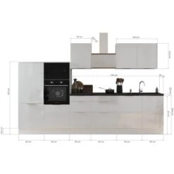 Respekta Selection Küchenzeile Elisabeth RS340HGAH 340 Cm Artisan Eiche Nb.-Grau -Obi Kuche Geschaft 145637 4384 3