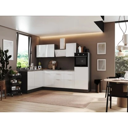 Respekta Selection Winkelküche Elisabeth RSL280HGWH 280 Cm Weiß-Grau 3 Respekta Selection Winkelküche Elisabeth RSL280HGWH 280 Cm Weiß-Grau