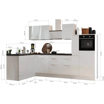 Respekta Selection Winkelküche Elisabeth RSL310HGGH 310 Cm Grau 5 Respekta Selection Winkelküche Elisabeth RSL310HGGH 310 Cm Grau – Bild 3