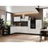 Respekta Selection Winkelküche Elisabeth RSL370HGWH 370 Cm Weiß-Grau