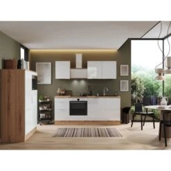 Respekta Selection Küchenzeile Elisabeth RS340AWH 340 Cm Weiß-Artisan Eiche Nb.