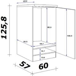 Flex-Well Kühlschrankumbau Lucca 60 Cm Inkl. Abdeckplatte -Obi Kuche Geschaft 1643717 4051 5