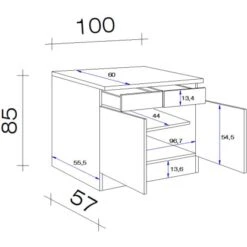 Flex-Well Unterschrank Mit Arbeitsplatte Lucca 100 Cm -Obi Kuche Geschaft 164379 4051 5