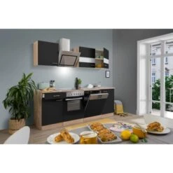 Respekta Economy Küchenzeile KB220ESSSC 220 Cm Schwarz-Eiche Sägerau Glänzend 16 Respekta Economy Küchenzeile KB220ESSSC 220 Cm Schwarz-Eiche Sägerau Glänzend -Obi Kuche Geschaft 1711894 KB220ESSSC 01