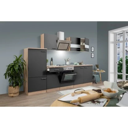 Respekta Economy Küchenzeile KB270ESGS 270 Cm Grau-Eiche Sägerau 5 Respekta Economy Küchenzeile KB270ESGS 270 Cm Grau-Eiche Sägerau – Bild 3