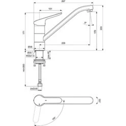 Ideal Standard Küchenarmatur Ceraflex BlueStart Vorfenstermontage Chrom 13 Ideal Standard Küchenarmatur Ceraflex BlueStart Vorfenstermontage Chrom -Obi Kuche Geschaft 188283 3049 6