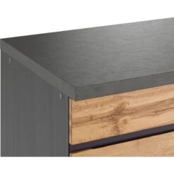 Held Möbel Spülenunterschrank Turin 120 Cm Mit GSP-Blende Wotaneiche/Graphit -Obi Kuche Geschaft 189425 11016600 CU 07