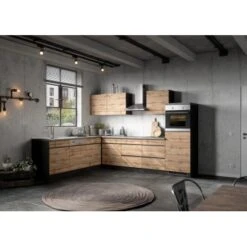 Held Möbel Küchen-Eckschrank Turin 120 Cm Wotaneiche/Graphit -Obi Kuche Geschaft 189465 11016600 AB 14 1