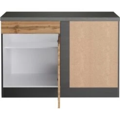 Held Möbel Küchen-Eckschrank Turin 120 Cm Wotaneiche/Graphit -Obi Kuche Geschaft 189465 11016600 S 02 1