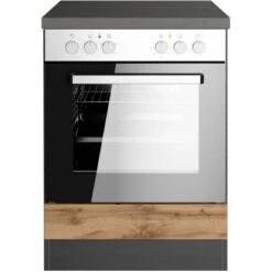 Held Möbel Herdumbauschrank Turin 60 Cm Wotaneiche/Graphit -Obi Kuche Geschaft 189473 11016600 S 01