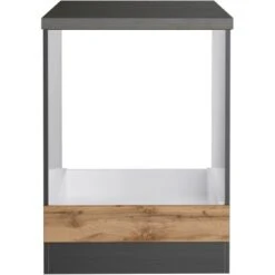 Held Möbel Herdumbauschrank Turin 60 Cm Wotaneiche/Graphit -Obi Kuche Geschaft 189473 11016600 S 03