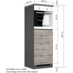Held Möbel Kühlschrank/Ofenumbauschrank Turin 60 Cm Wotaneiche/Graphit 20 Held Möbel Kühlschrank/Ofenumbauschrank Turin 60 Cm Wotaneiche/Graphit -Obi Kuche Geschaft 189522 11016600 VM 07