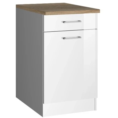 Held Möbel Küchenunterschrank Mailand 50 Cm Tür/Schubkasten Hochglanz Weiß/Weiß 3 Held Möbel Küchenunterschrank Mailand 50 Cm Tür/Schubkasten Hochglanz Weiß/Weiß