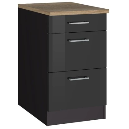 Held Möbel Küchenunterschrank Mailand 50 Cm M. Auszügen Hochgl. Graphit/Graphit 3 Held Möbel Küchenunterschrank Mailand 50 Cm M. Auszügen Hochgl. Graphit/Graphit