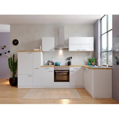 Respekta Winkelküche KBL310WWCG 310 X 172 Cm Weiß-Butcher Nussbaum 5 Respekta Winkelküche KBL310WWCG 310 X 172 Cm Weiß-Butcher Nussbaum – Bild 3