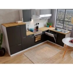 Respekta Winkelküche KBL310WSCG 310 X 172 Cm Schwarz-Weiß-Butcher Nussbaum 14 Respekta Winkelküche KBL310WSCG 310 X 172 Cm Schwarz-Weiß-Butcher Nussbaum -Obi Kuche Geschaft 197 4384 neu KBL310WSCG 03