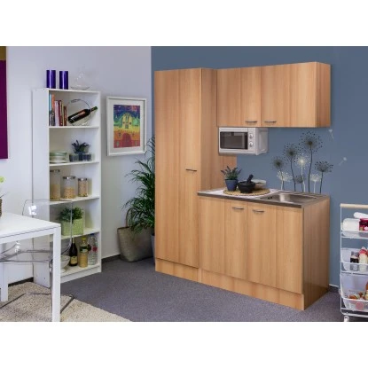 Flex-Well Singleküche 150 Cm Nano Buche 3 Flex-Well Singleküche 150 Cm Nano Buche