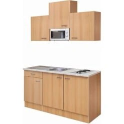 Flex-Well Classic Singleküche Nano 150 Cm Buche Nachbildung -Obi Kuche Geschaft 1 g 150 1003 019 nano frei