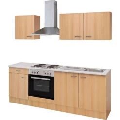 Flex-Well Classic Küchenzeile Nano 210 Cm Buche Nachbildung -Obi Kuche Geschaft 1 g 210 1601 016 nano frei